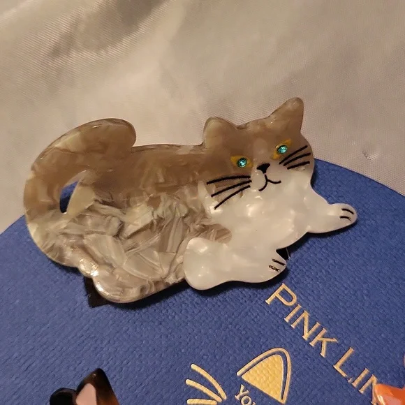 Kitty cat 🐱  hair clips New on card - Picture 4 of 4